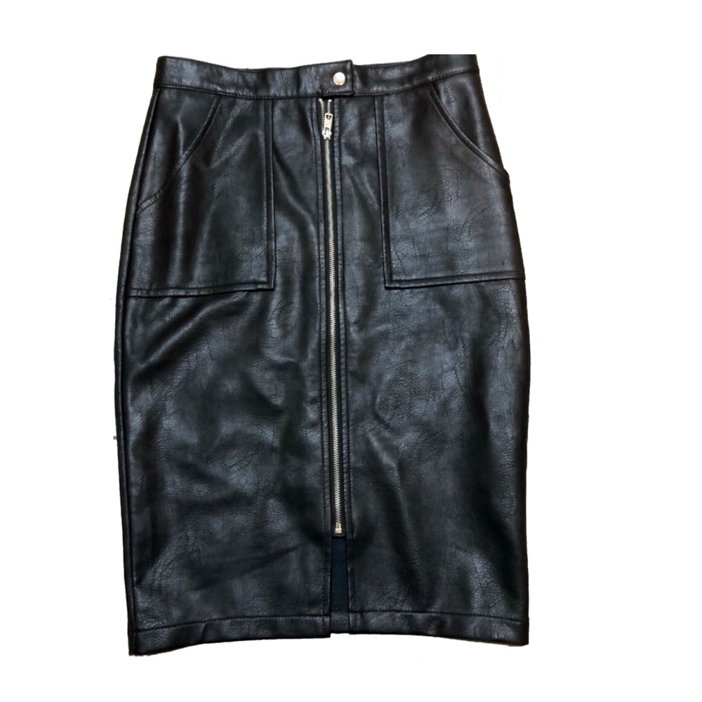 Faux Leather Pencil Skirt